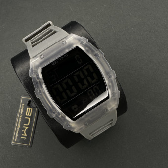 بنمی دیجیتالی مردانه کد(6290) قاب شفاف بند طوسی