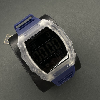 بنمی دیجیتالی مردانه کد(6293) قاب شفاف بند سرمه ای