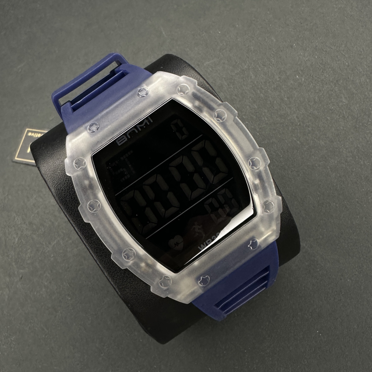 بنمی دیجیتالی مردانه کد(6293) قاب شفاف بند سرمه ای