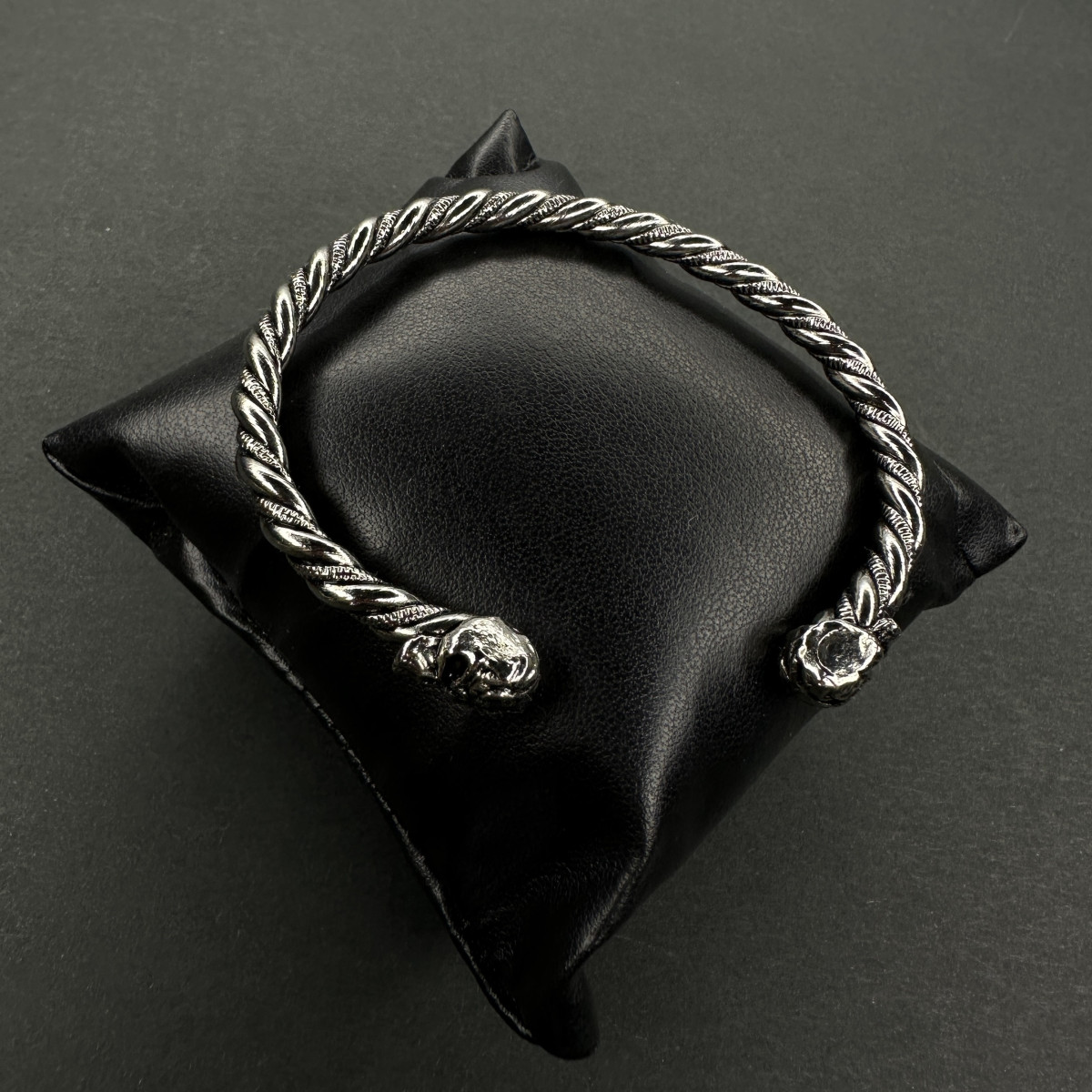 دستبند بنگل طرح جمجه کد (6326) نقره ای