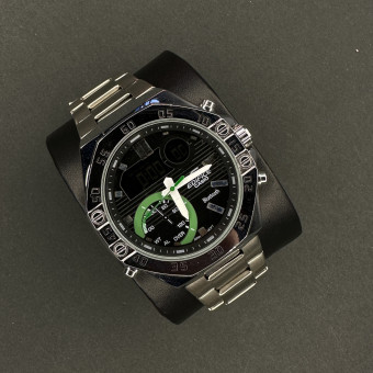 ادیفایس مردانه کد (6365) نقره ای صفحه مشکی