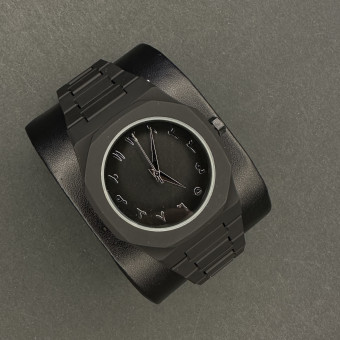 دارک واچ با جعبه شرکتی کد (6521) تمام مشکی اعداد سفید