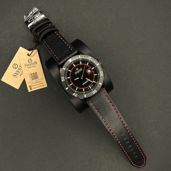 سویستون مردانه کد(6530) تمام مشکی صفحه خط قرمز