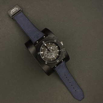 هابلوت مردانه کد(6567)قاب مشکی بند سرمه ای