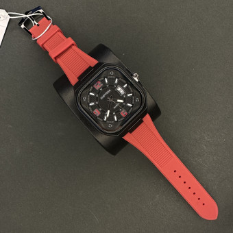 EMPOWER مردانه کد (6597) قاب و صفحه مشکی بند جگری