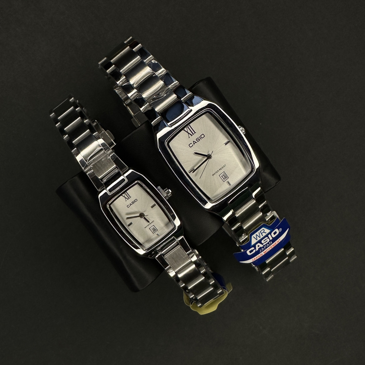 کاسیو مستطیل کد (6668) نقره ای صفحه سفید