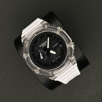 جیشاک 2100 کد (6677) قاب شفاف بند سفید