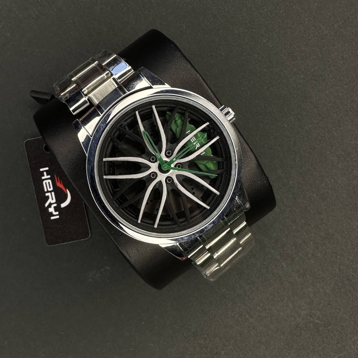 رینگی مردانه کد (6692) نقره ای عقربه سبز