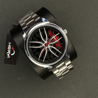 رینگی مردانه کد (6693) نقره ای عقربه قرمز