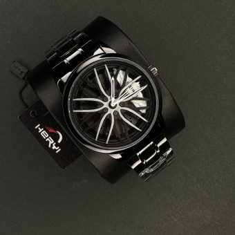 رینگی مردانه کد (6698) مشکی عقربه سفید