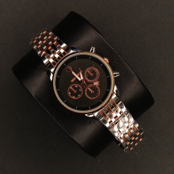 رومانسون زنانه کد(6713) قاب رزگلد بند نقره ای رزگلد