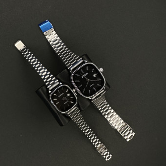 کاسیو اولدمانی کد(6221) نقره ای صفحه مشکی