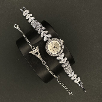 زنانه holly mollyبا دستبند کد (6719) نقره ای داخل سفید