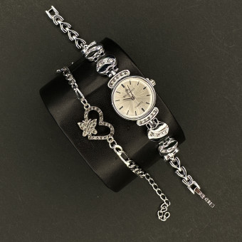 زنانه of holly mollyبا دستبند کد (6728) نقره ای داخل سفید