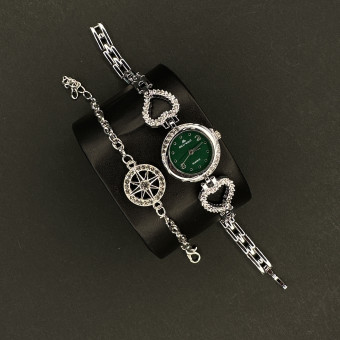 زنانه of holly mollyبا دستبند کد (6730) نقره ای داخل سبز