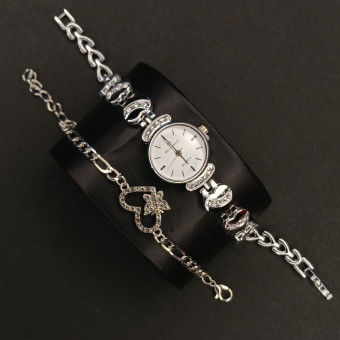 زنانه of holly mollyبا دستبند کد (6747) نقره ای داخل سفید