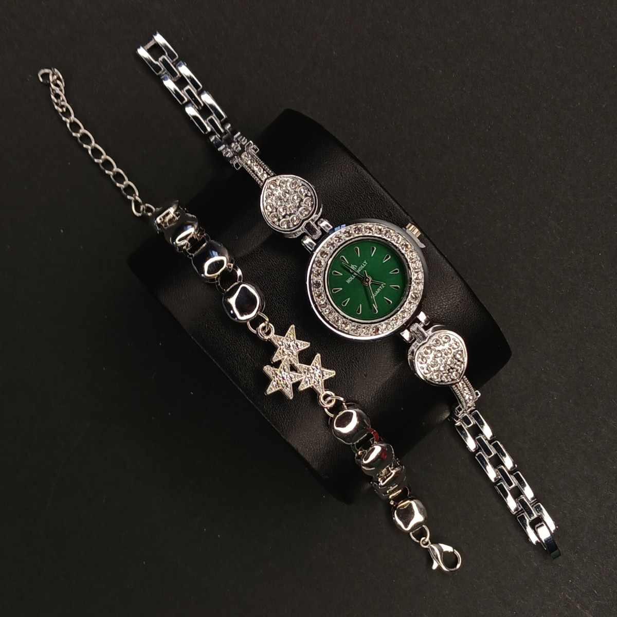 زنانه of holly mollyبا دستبند کد (6764) نقره ای داخل سبز