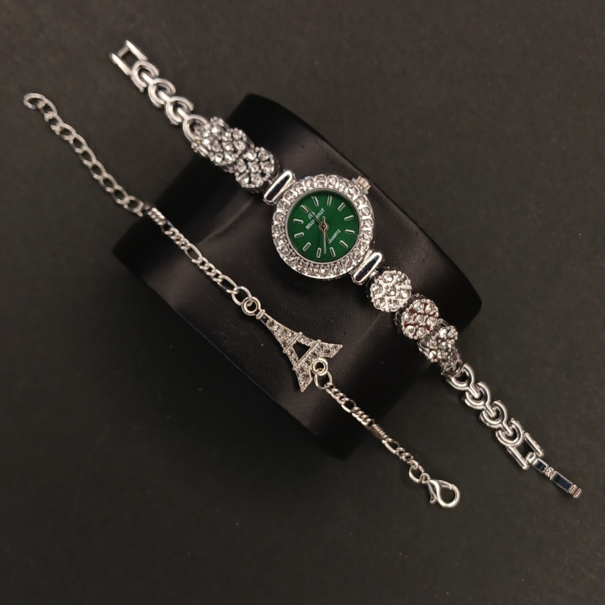 زنانه of holly mollyبا دستبند کد (6765) نقره ای صحفه سبز