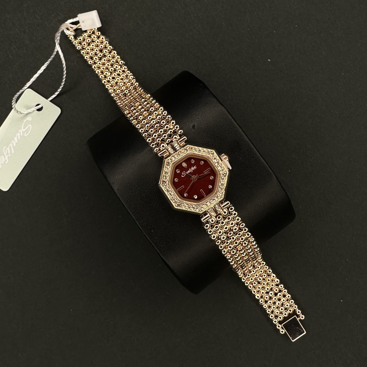 زنانه هشت ضلعی Sunlifex کد (6373) رزگلد صفحه قرمز