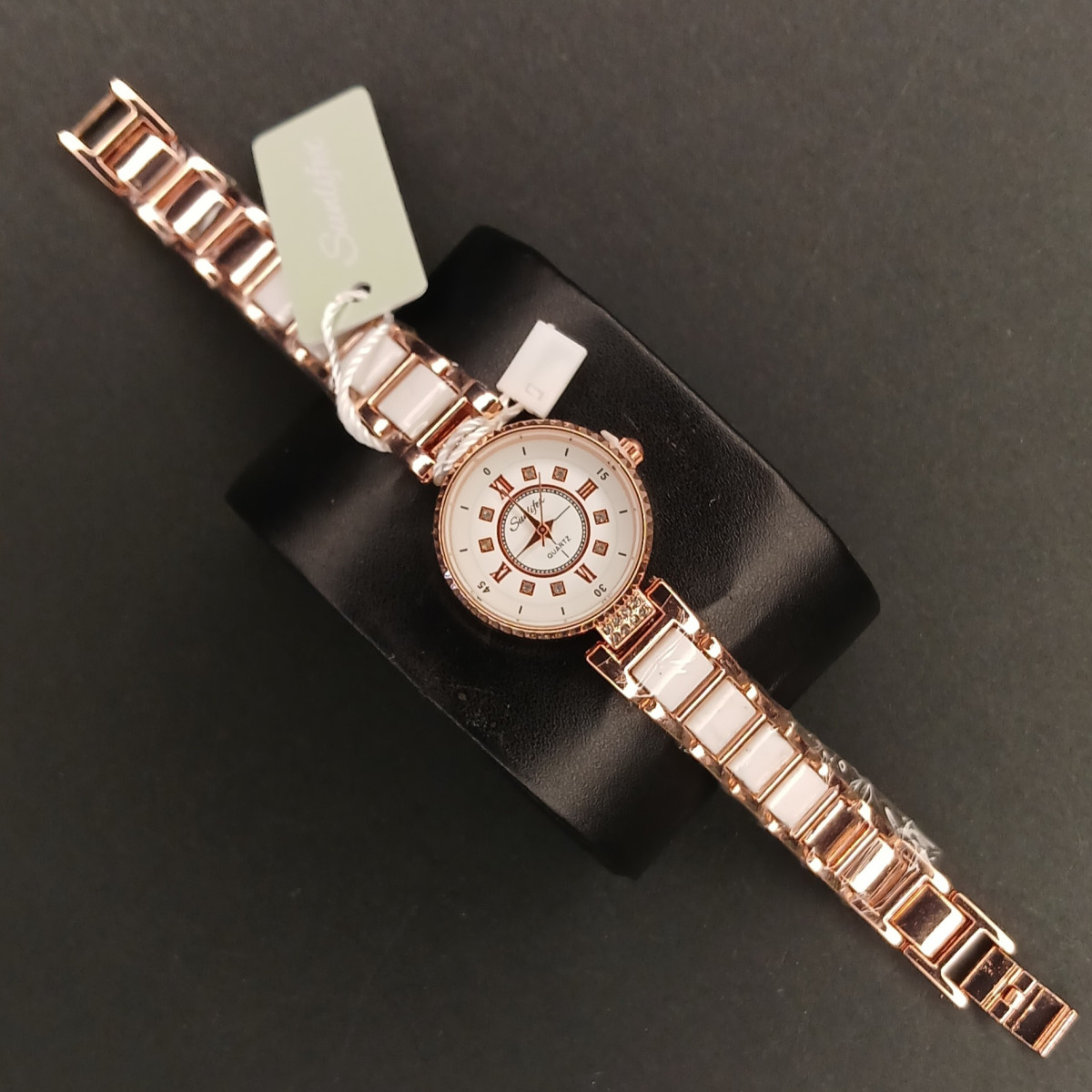 زنانه دایره ای Sunlifex کد (6792) رزگلد صفحه سفید