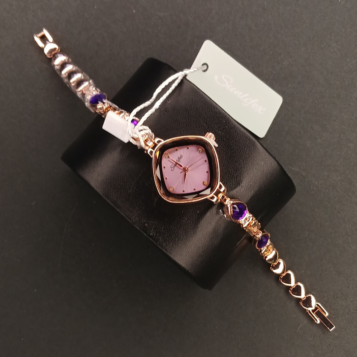 زنانه لوزی Sunlifex کد (6802) رزگلد صفحه یاسی