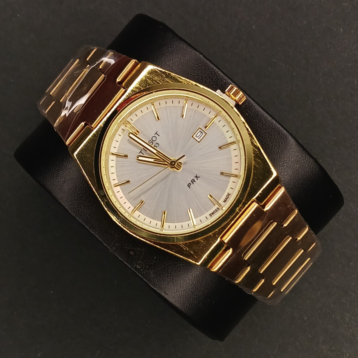 تیسوت مردانه کد (6831) طلایی صفحه نقره ای