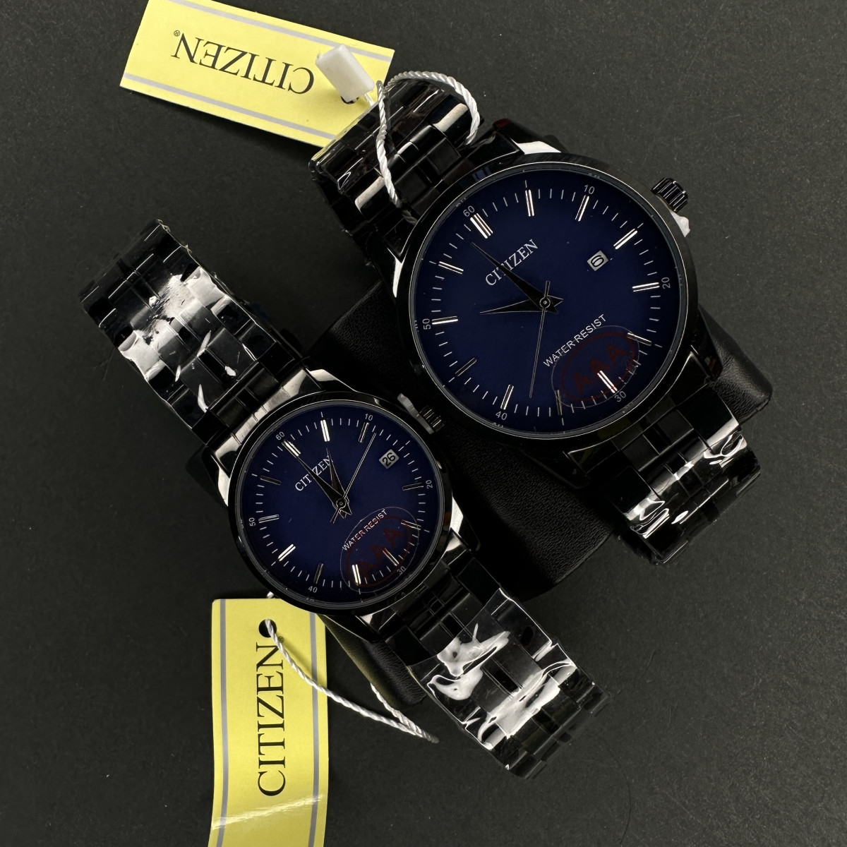 سیتیزن کد(6897) قاب و بند مشکی صفحه سرمه ای