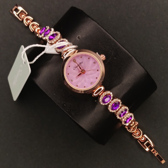 زنانه دایره ای Sunlifex کد (6984) رزگلد صفحه یاسی