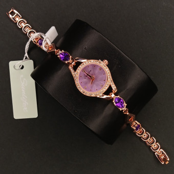 زنانه دایره ای Sunlifex کد (6986) رزگلد صفحه یاسی